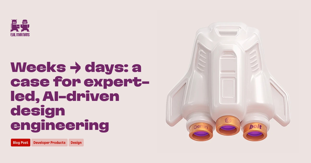 Weeks → days: a case for expert-led, AI-driven design engineering Feature image