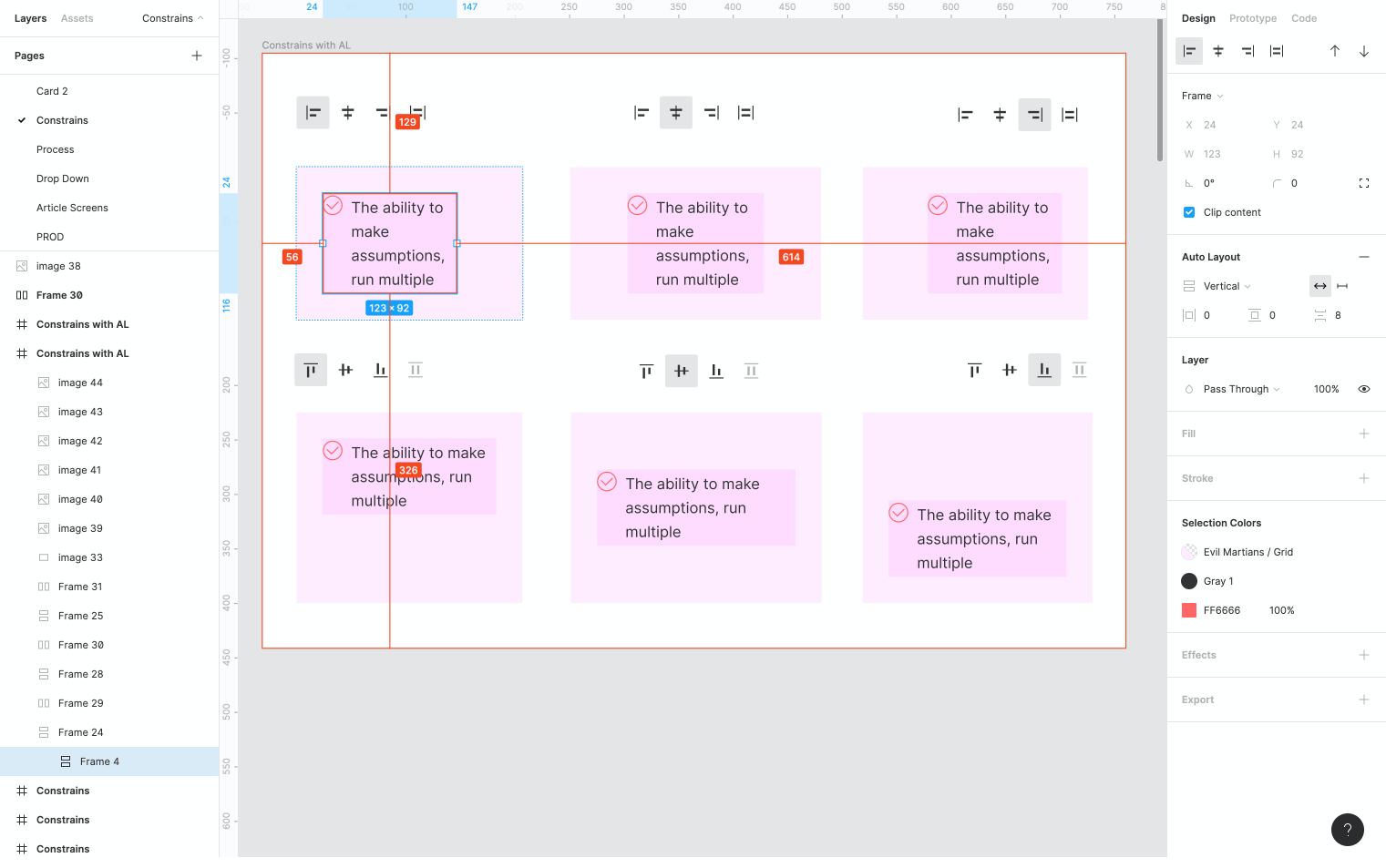 Figma constraint controls