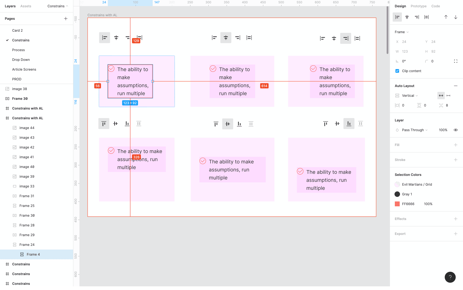 Figma constraint controls