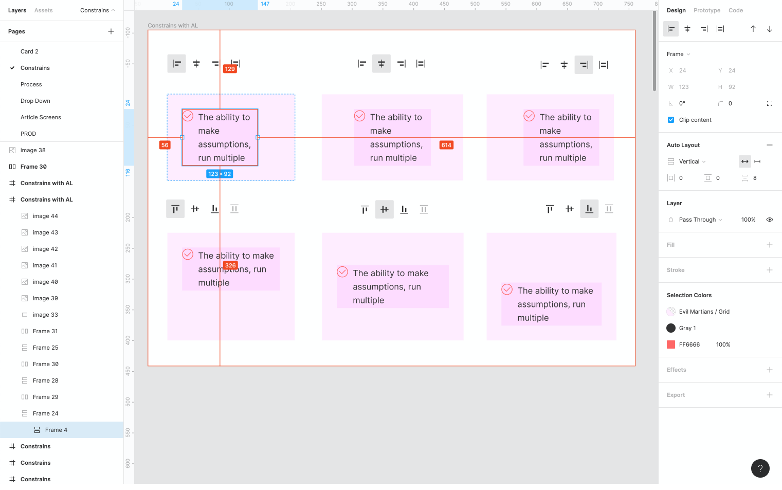 Figma constraint controls
