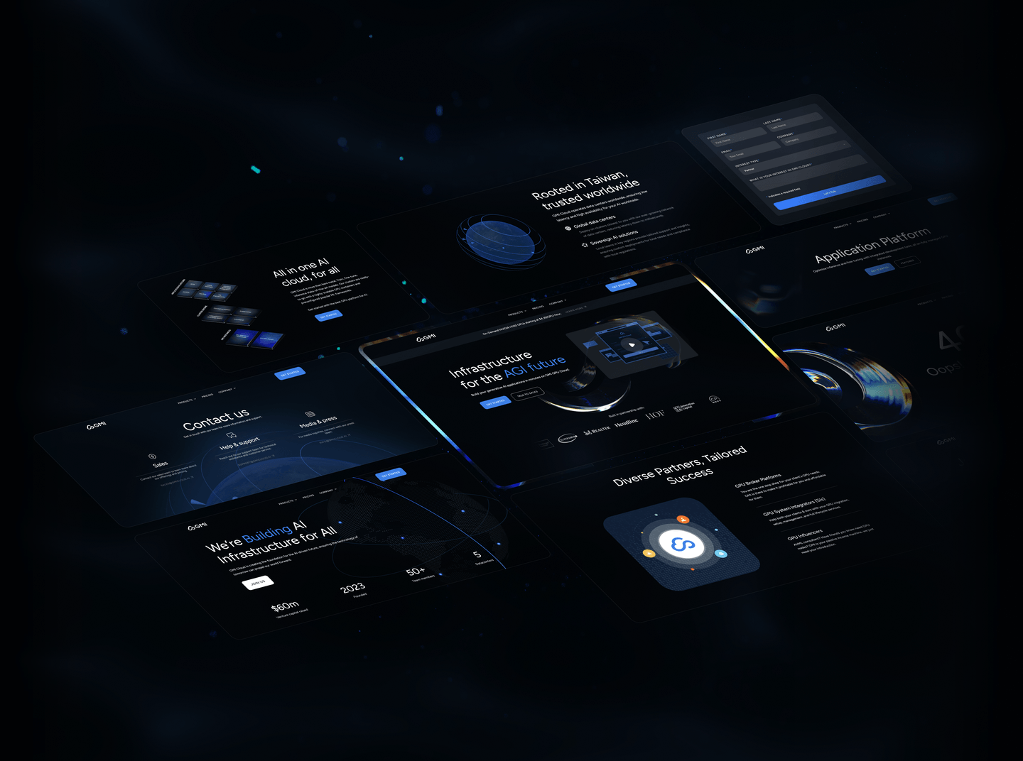 Background for GMI Cloud meets Webflow and speeds ahead in the AI compute race