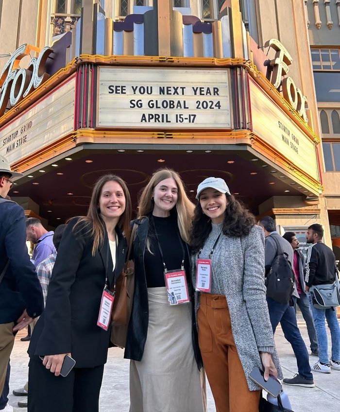 Our BizDev, Victoria Melnikova, Annabel Pemberton, law and tech connector, and brand strategist Mariana Klober da Silveira