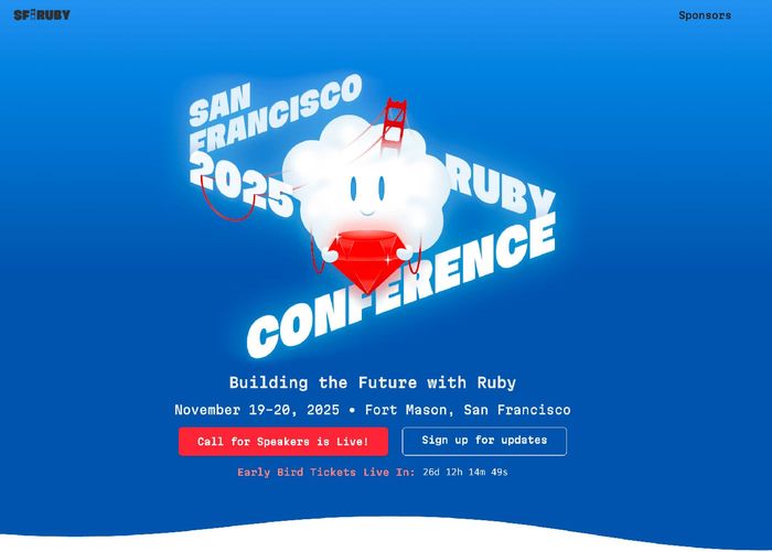 The main screen of sfruby.com