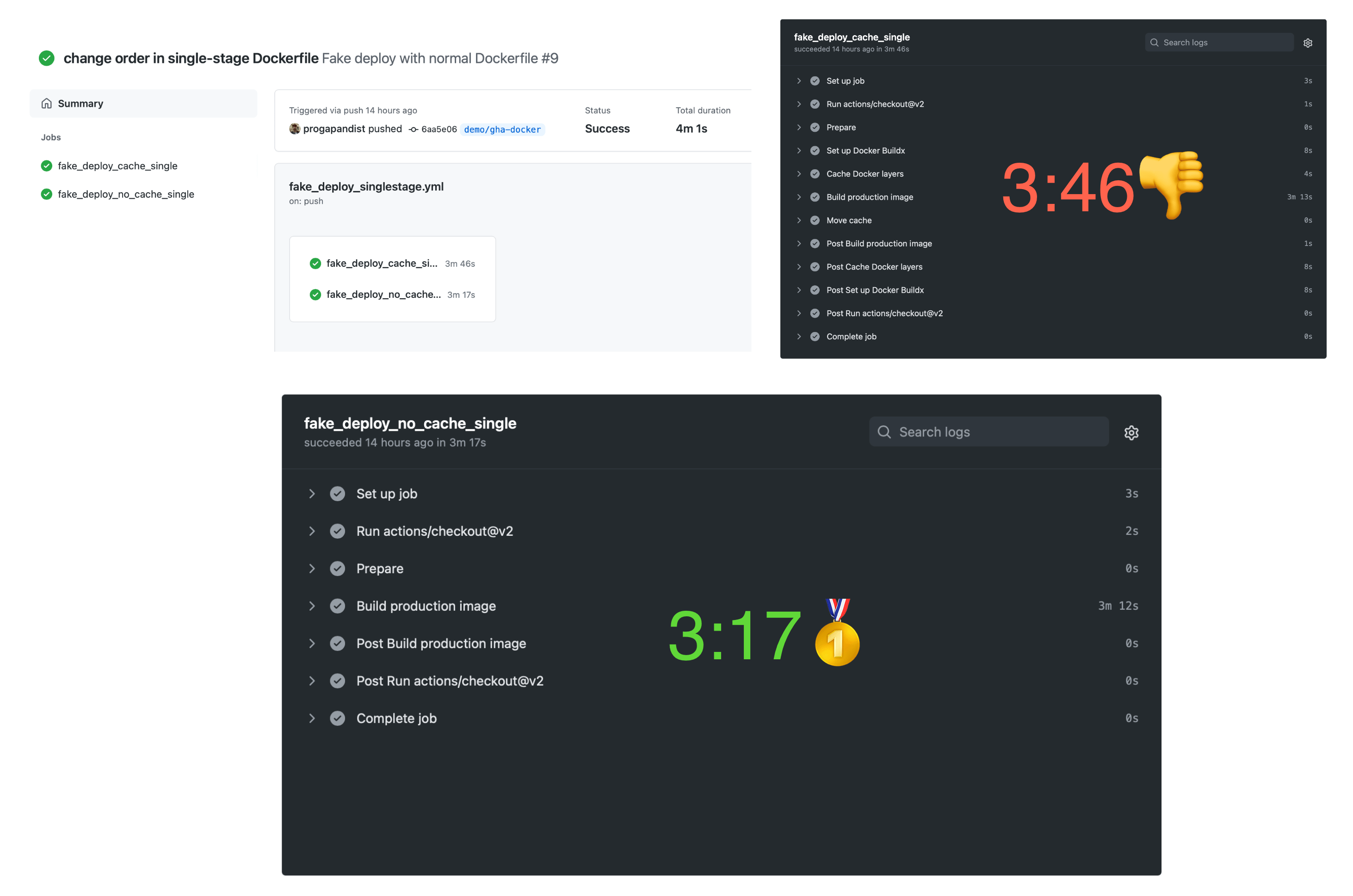 Building with cold cache