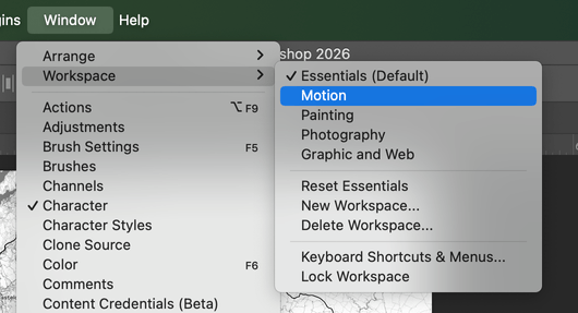 Photoshop Workspaces