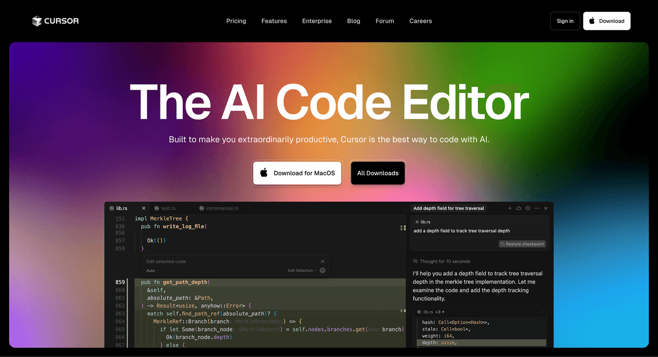 [Cursor](https://www.playbook.com/s/evilmartians/dtp1rpJs1uRcdmXk7RomMHjb?assetToken=UYFhNGHVDb6rZUqBBG8cHESA): Two CTAs with different styles
