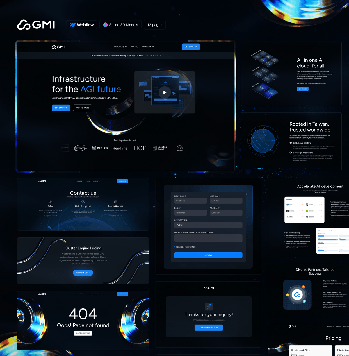 GMI UI showcase