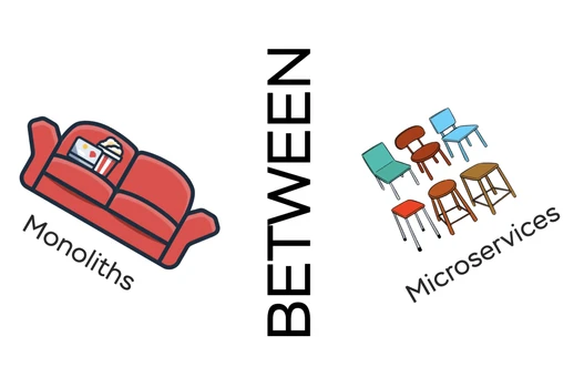 Between Monoliths and Microservices logo