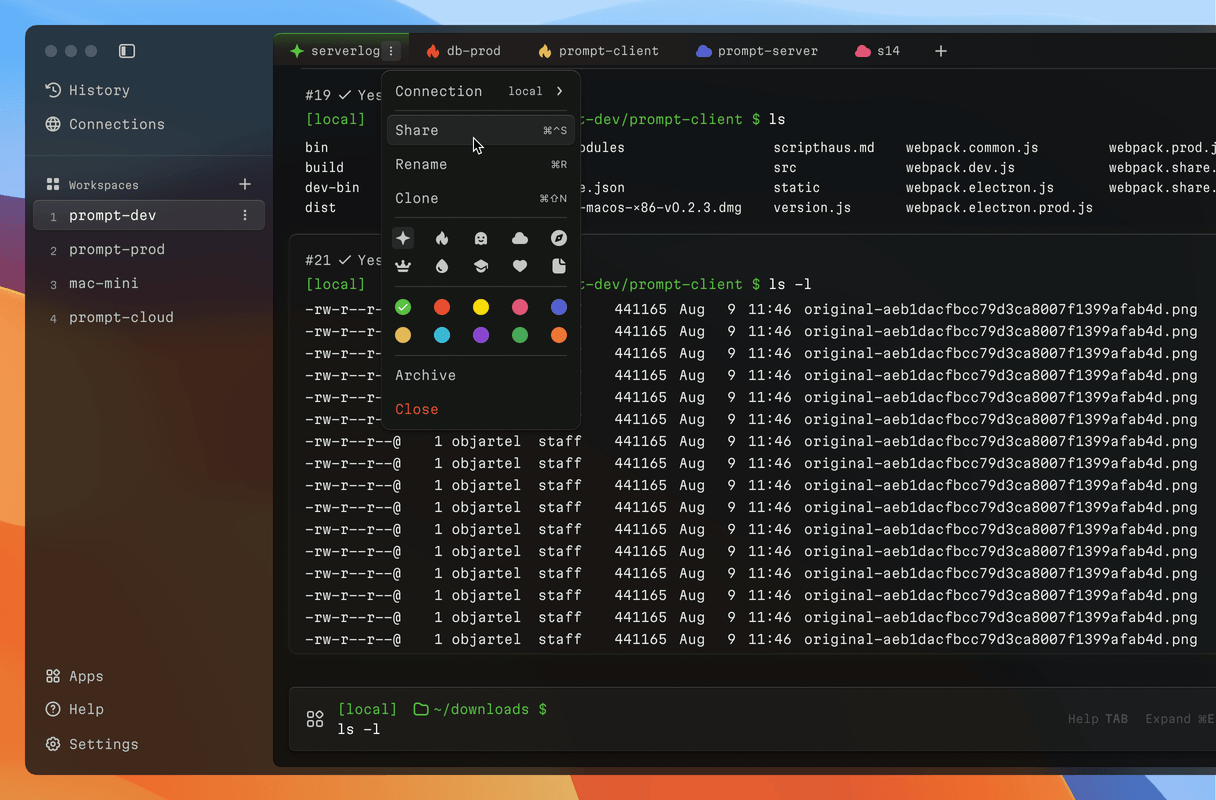 The revamped user interface for the Wave Terminal, originating from a design sprint