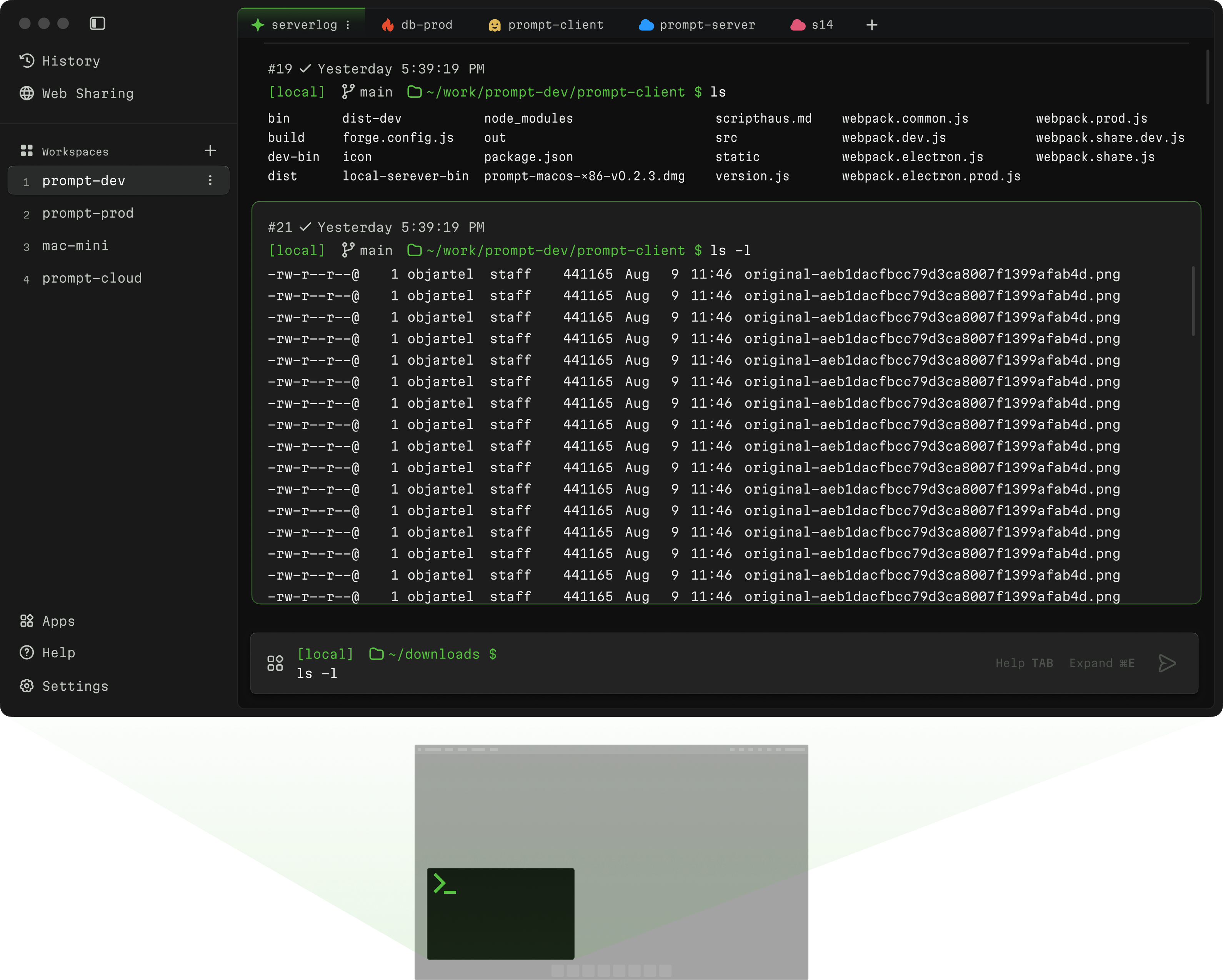 Wave Terminal app designed by Evil Martians