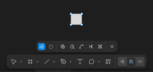 Figma Contextual Toolbar and Properties Panel