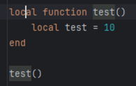 Usage of the function are highlighted when the cursor is inside the local keyword, but not when you put it into the name.