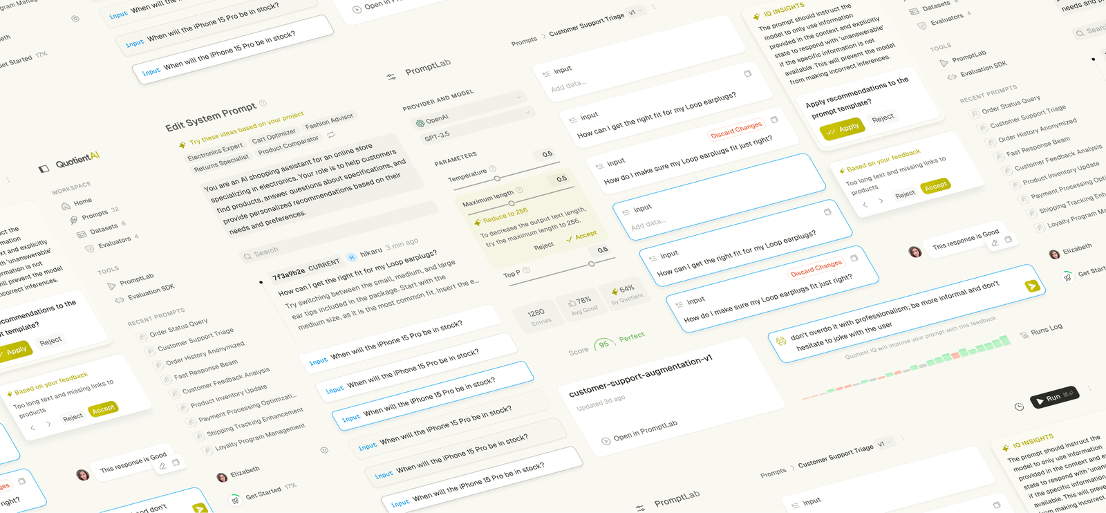 Wall of reusable UI components from the design system