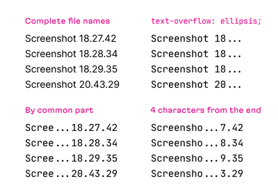 Different approaches to line truncation