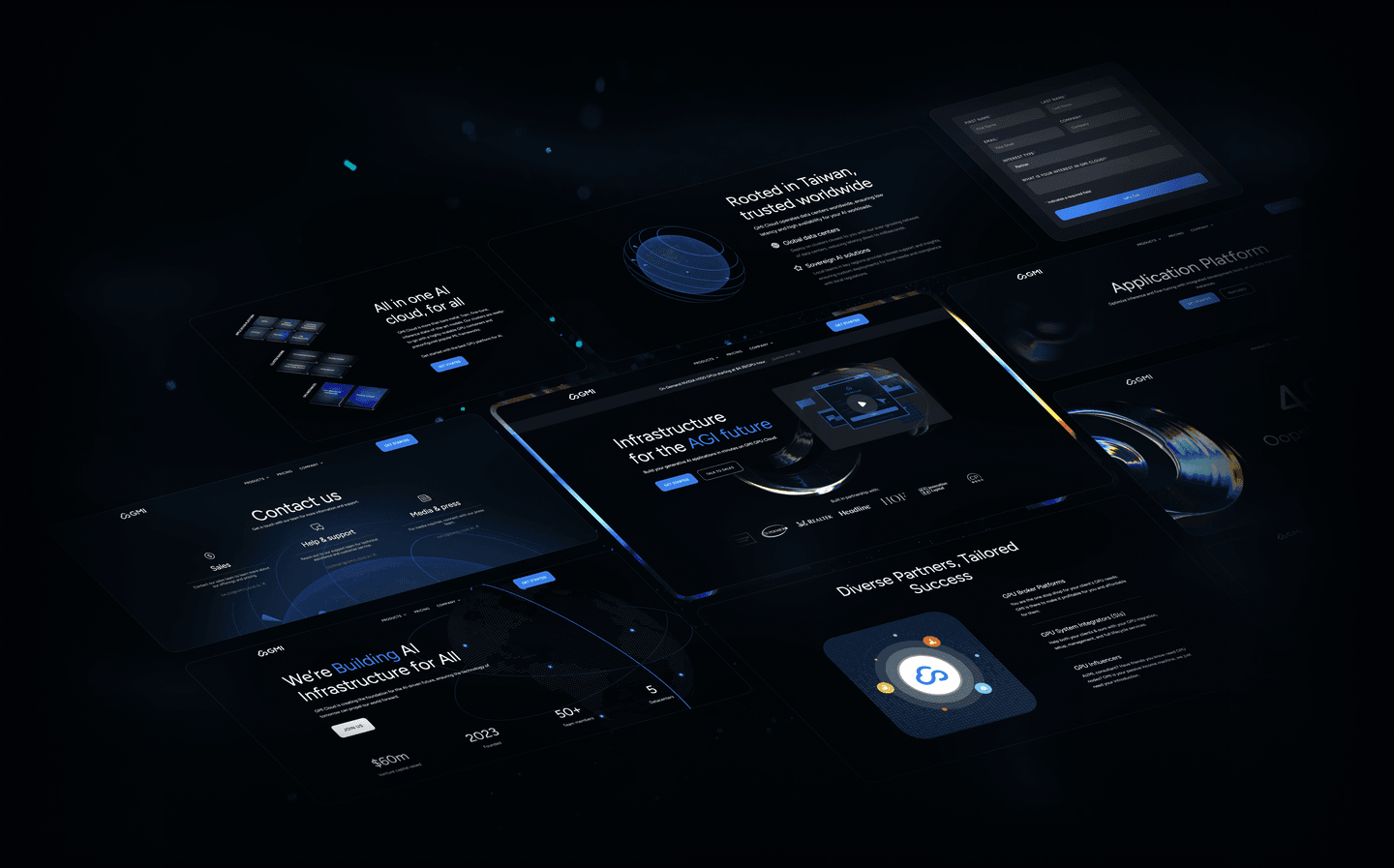 Background for GMI Cloud meets Webflow and speeds ahead in the AI compute race