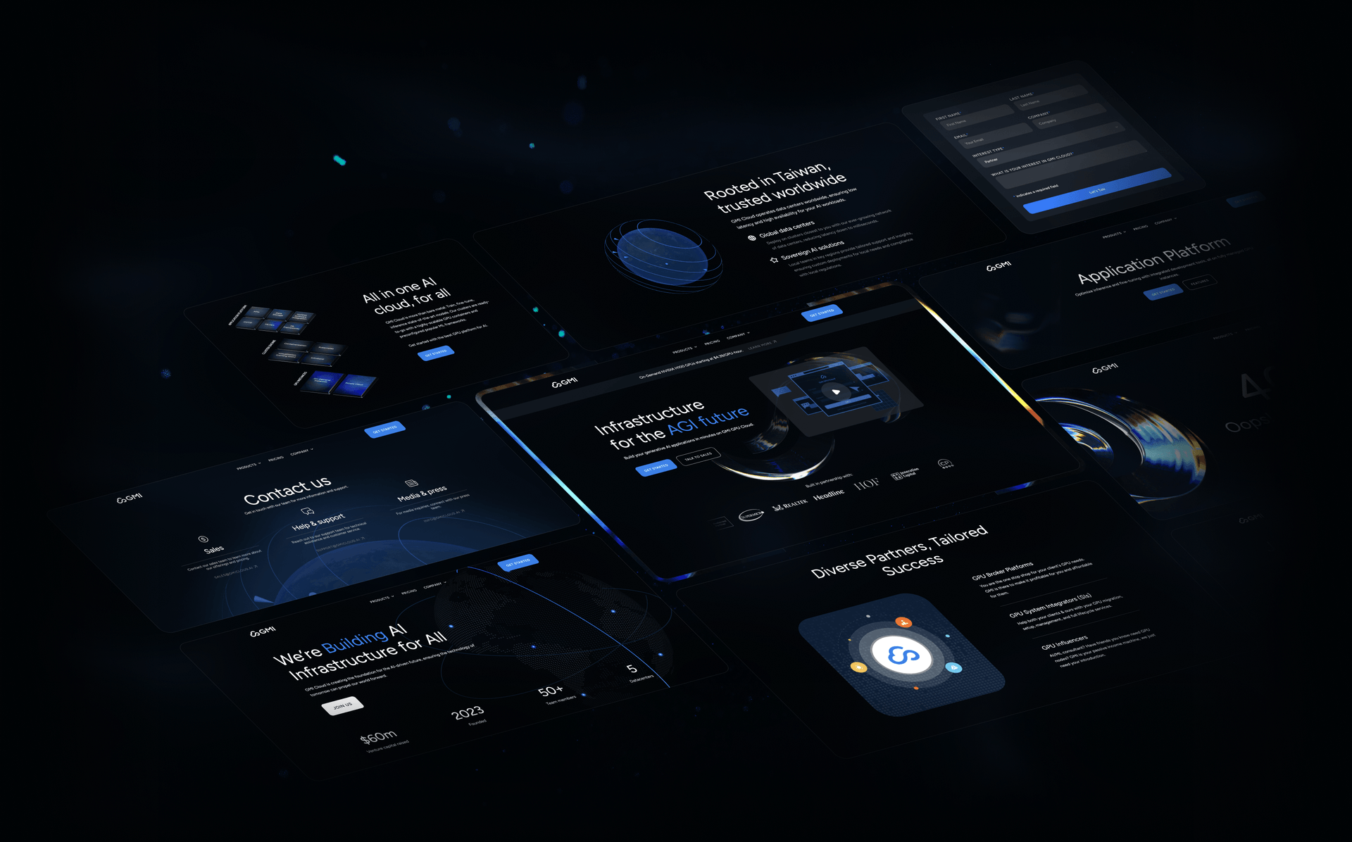 Background for GMI Cloud meets Webflow and speeds ahead in the AI compute race