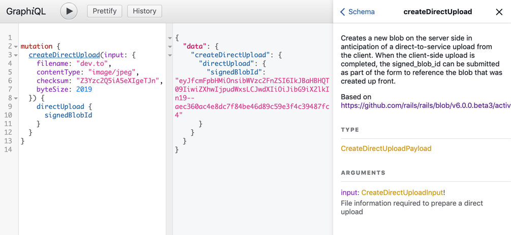 mutation preview in GraphiQL