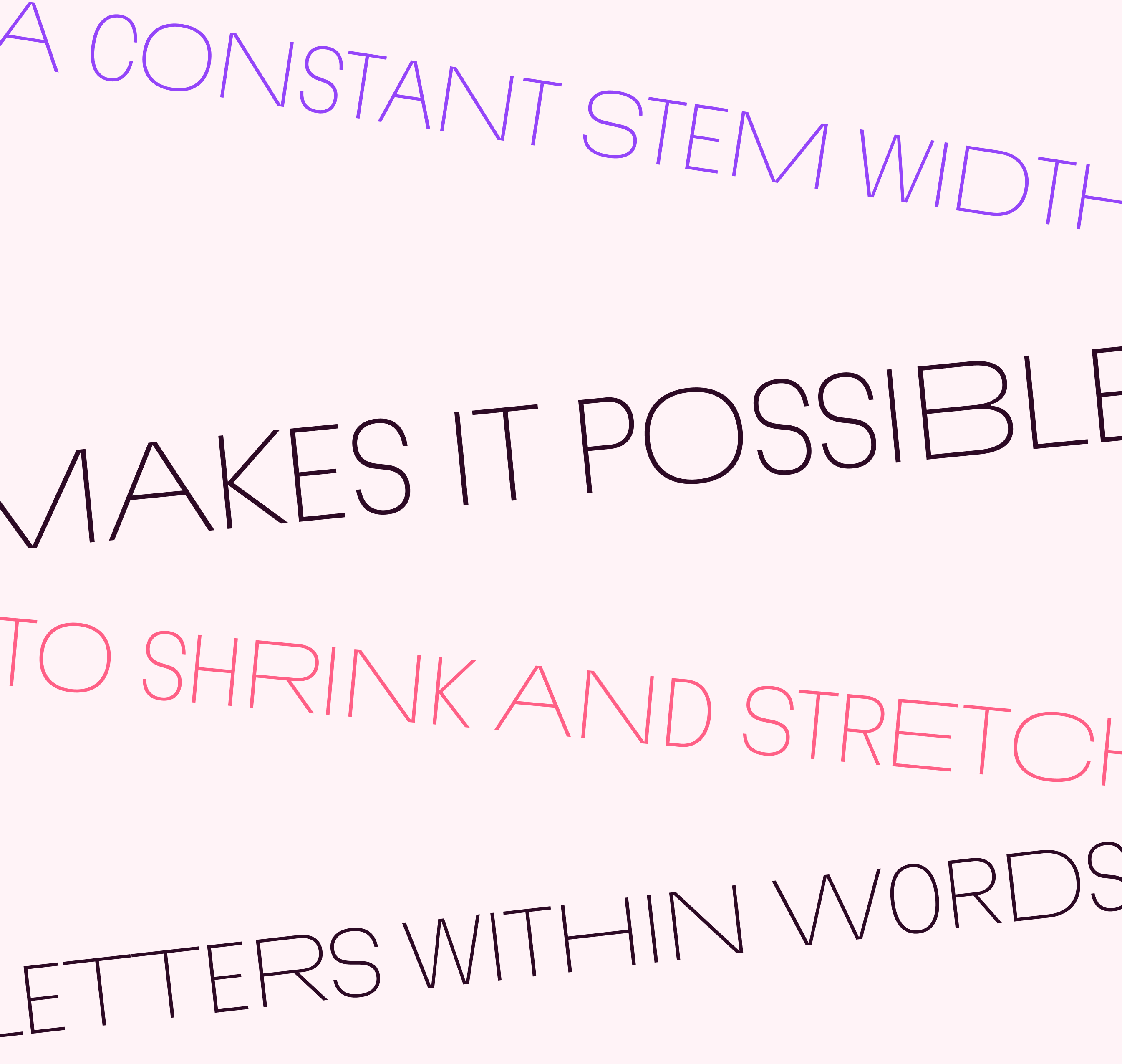 Martian Grotesk can shrink and stretch