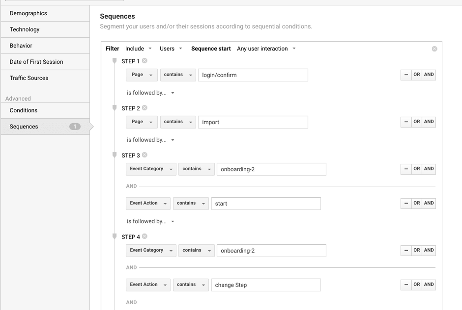 Google Analytics segments