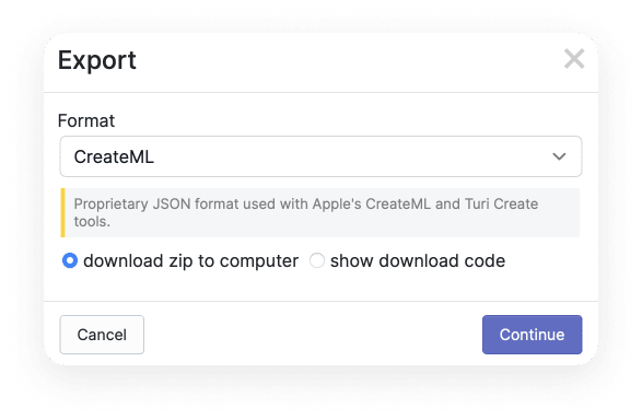 The Core ML flow from data training to app implementation
