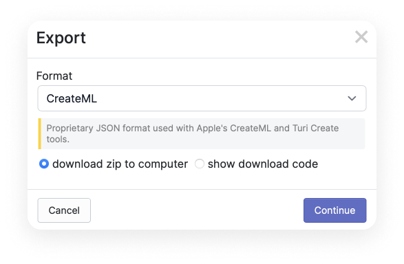 The Core ML flow from data training to app implementation