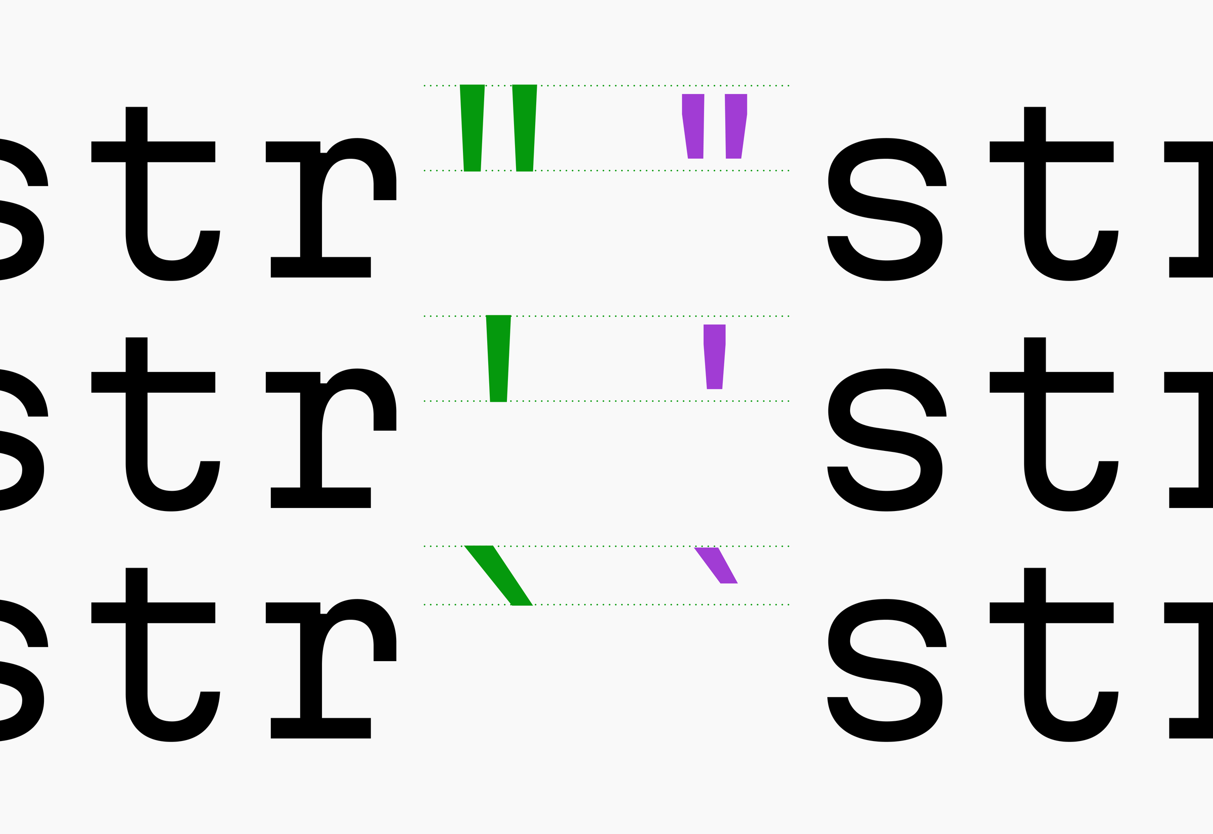 Symbols used for encoding strings should be distinguishable even at small sizes