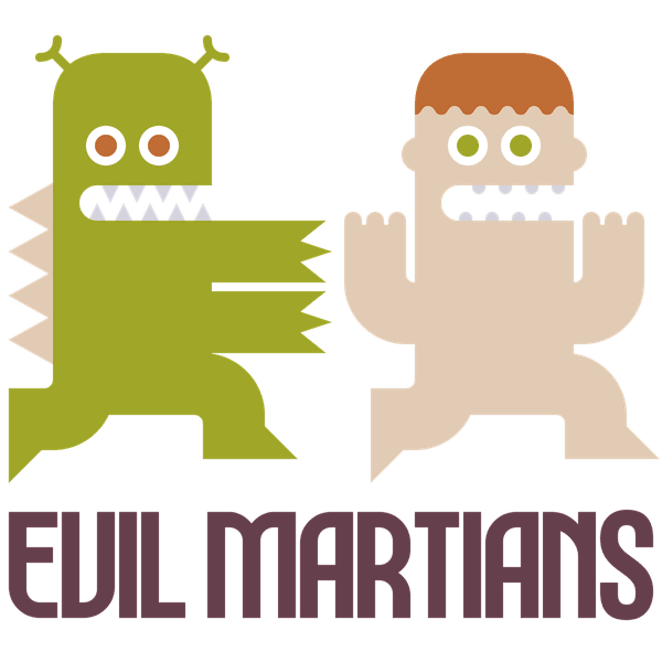 The classic Evil Martians mascot logo