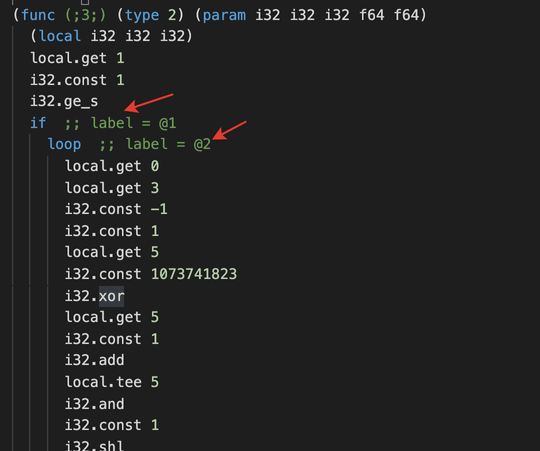 Structured control flow