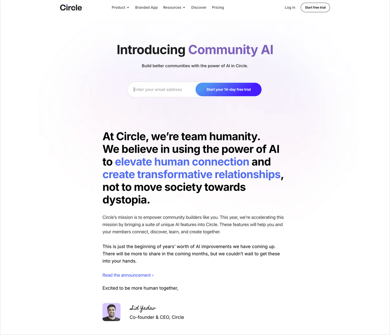 [Circle](https://www.playbook.com/s/evilmartians/MRt15eM9is324dyEfYwgLqLS?assetToken=PdcX71JoxMEfNJpzN5T5aXeP): Storytelling begins with a mission statement directly from the CEO