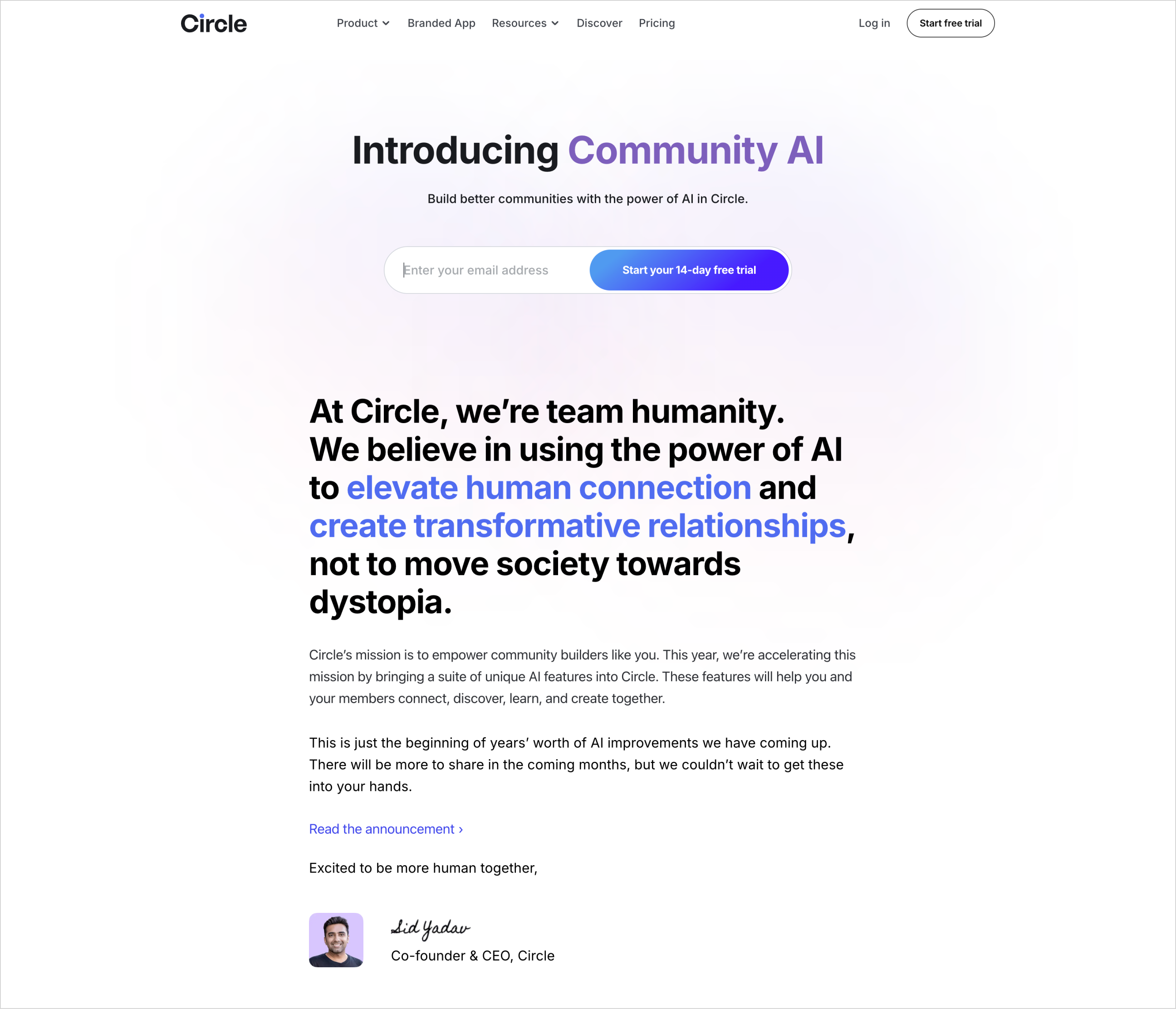 [Circle](https://www.playbook.com/s/evilmartians/MRt15eM9is324dyEfYwgLqLS?assetToken=PdcX71JoxMEfNJpzN5T5aXeP): Storytelling begins with a mission statement directly from the CEO