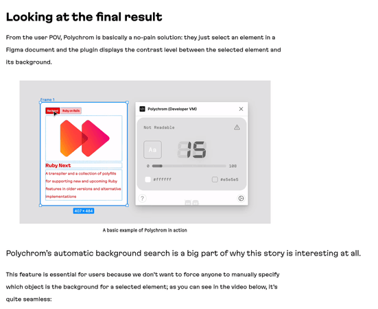 After making the contrasts more evident, and the text more visible