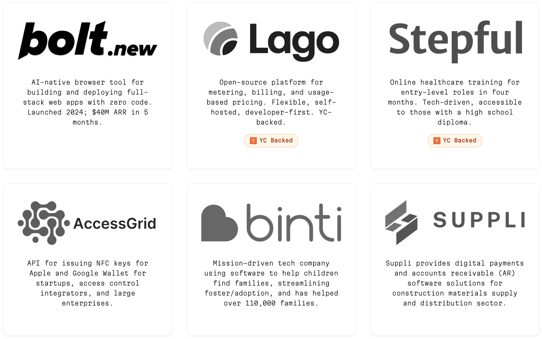 6 of the startup demos at SF Ruby