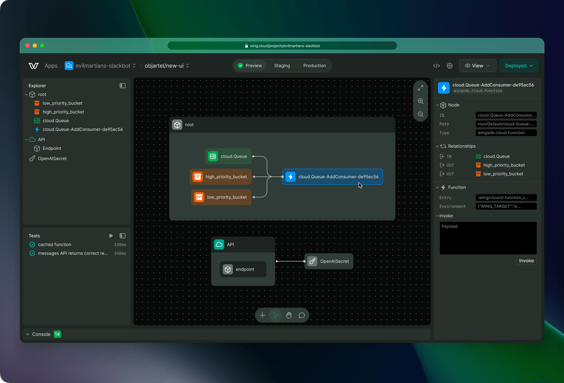Wing Cloud UI showcase