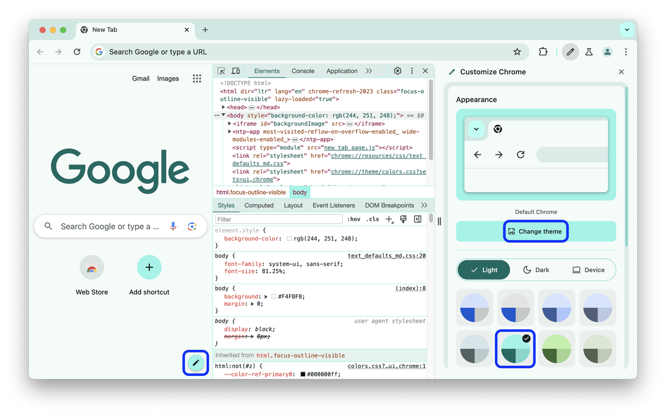 Customization in Chrome devtools