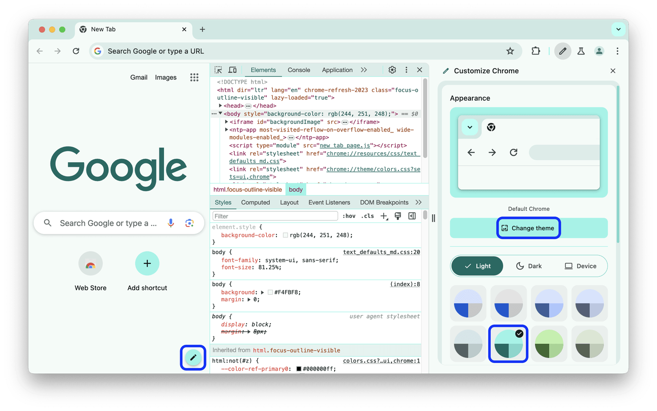 Customization in Chrome devtools