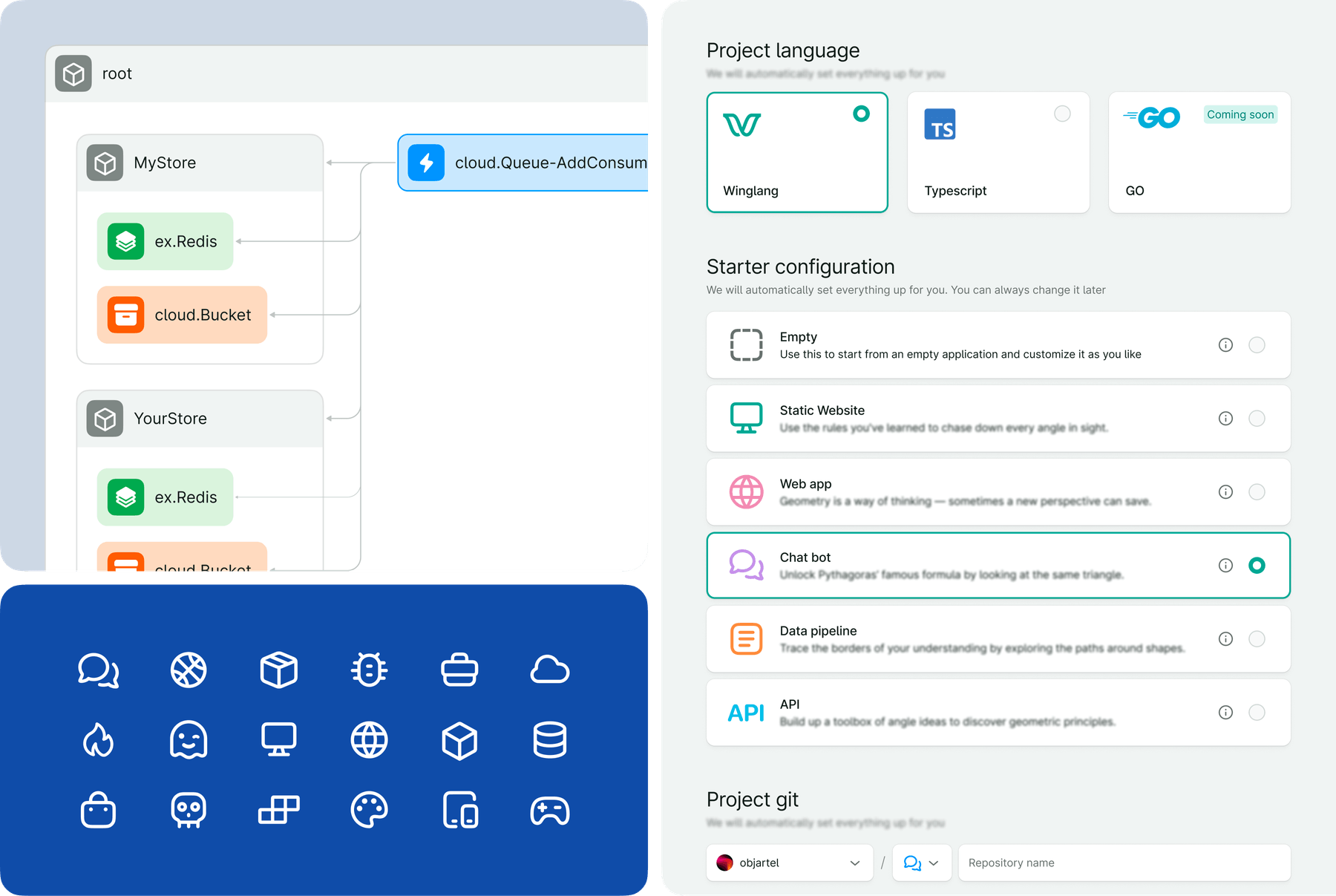Wing Cloud UI showcase