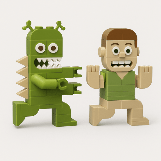 Evil Martians as block toys