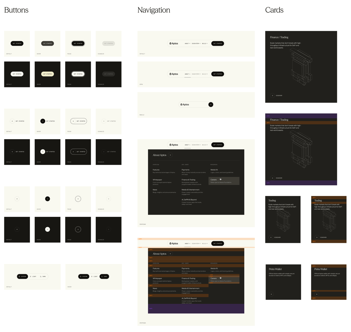 Aptos Network design system components