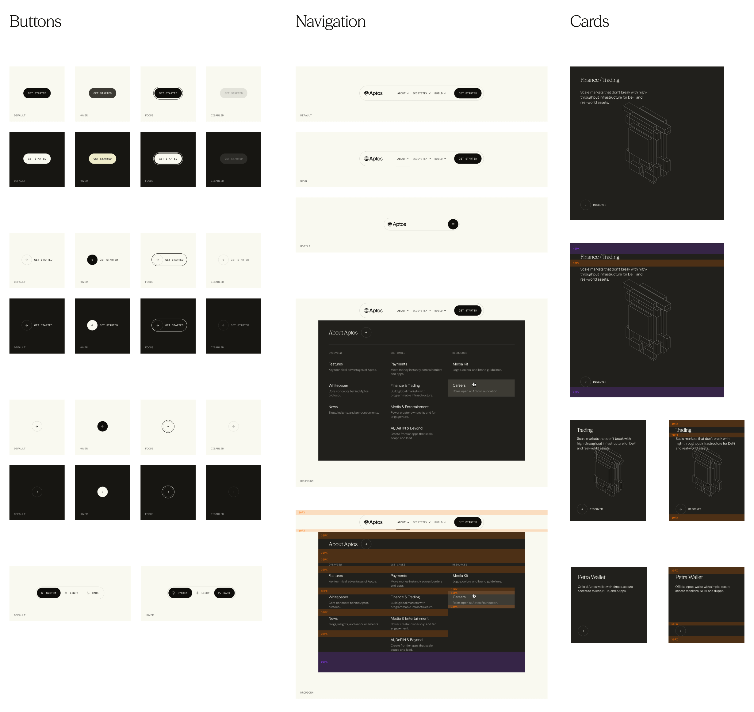 Aptos Network design system components