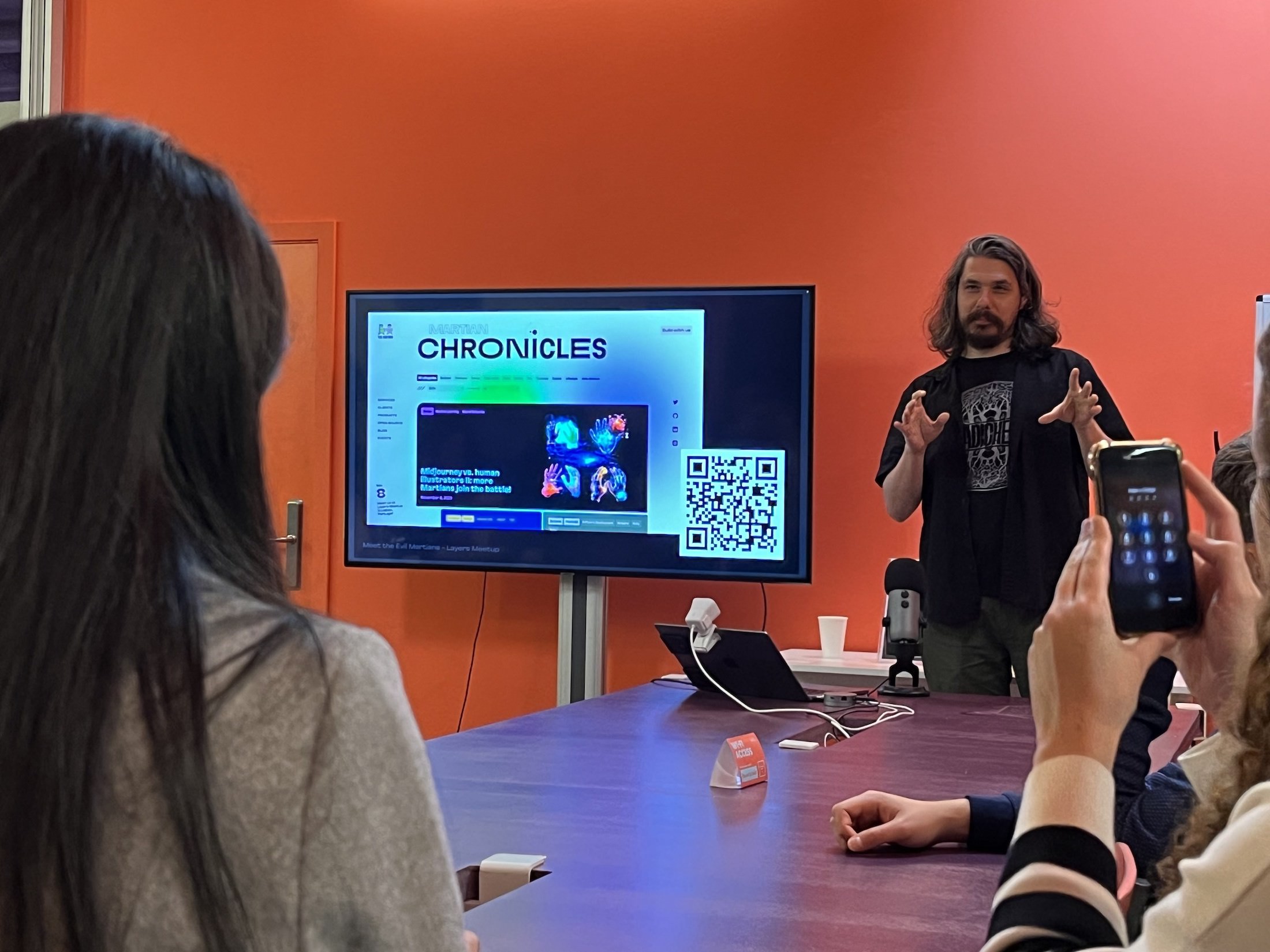 Background for Layers Meetup: Crafting Blog covers: AI tools vs Human Illustrators. Who is the winner?