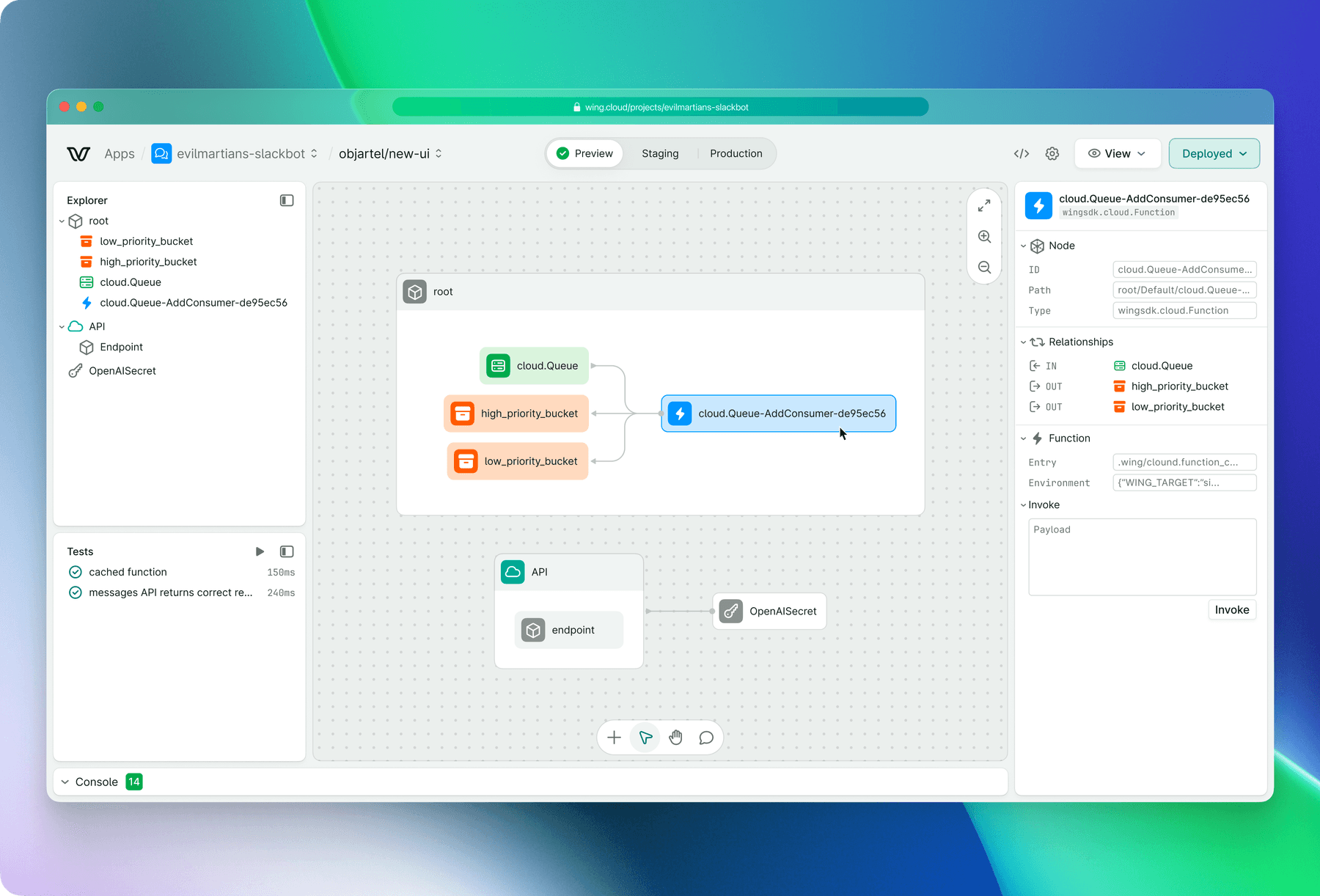 Wing Cloud UI showcase