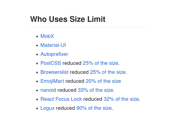 A list showing an updated bit of README documentation with a list of projects that merged their PRs to use your open source.