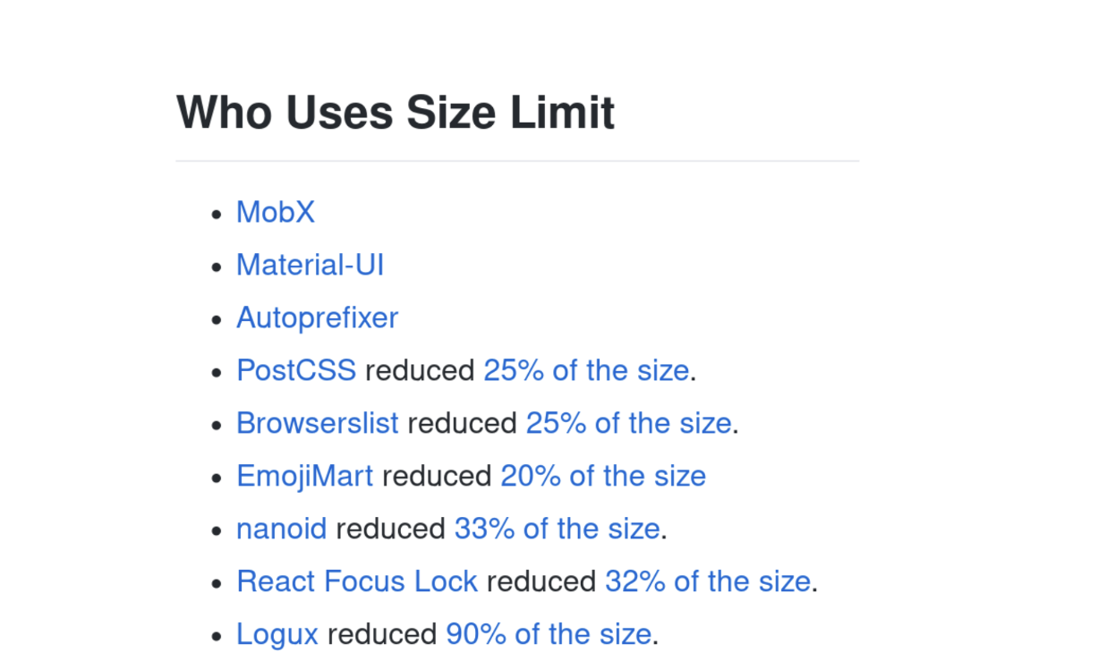 A list showing an updated bit of README documentation with a list of projects that merged their PRs to use your open source.