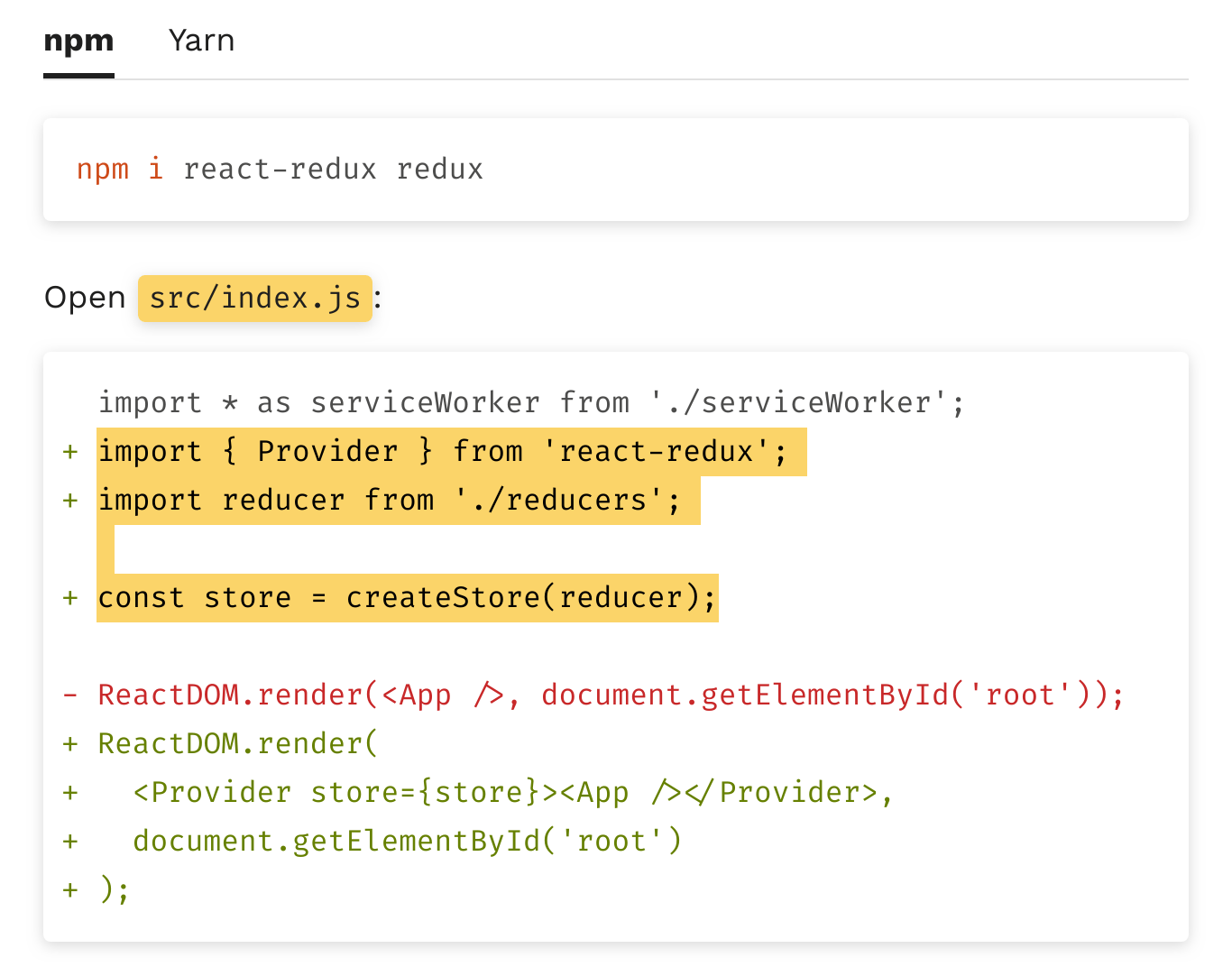 Logux tabs to change language for code examples
