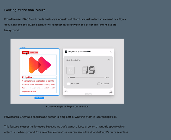 An example of bad contrast