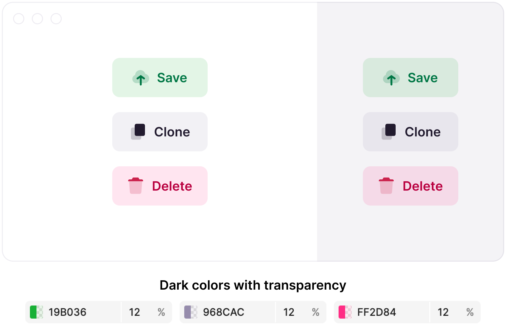 By using transparent colors you can easily fix this