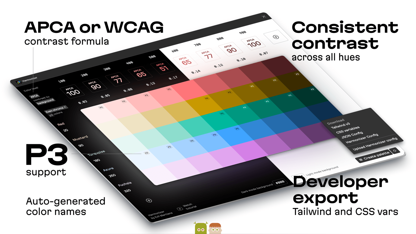 Harmonizer. Accessible Color Palettes Generator