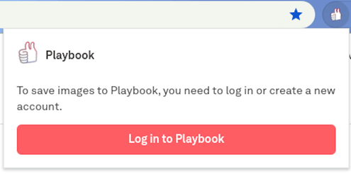 The signed-out state (when no JWT token in the cookies). Clicking on the 'Log in to Playbook' button opens their website with the auth form in a new tab