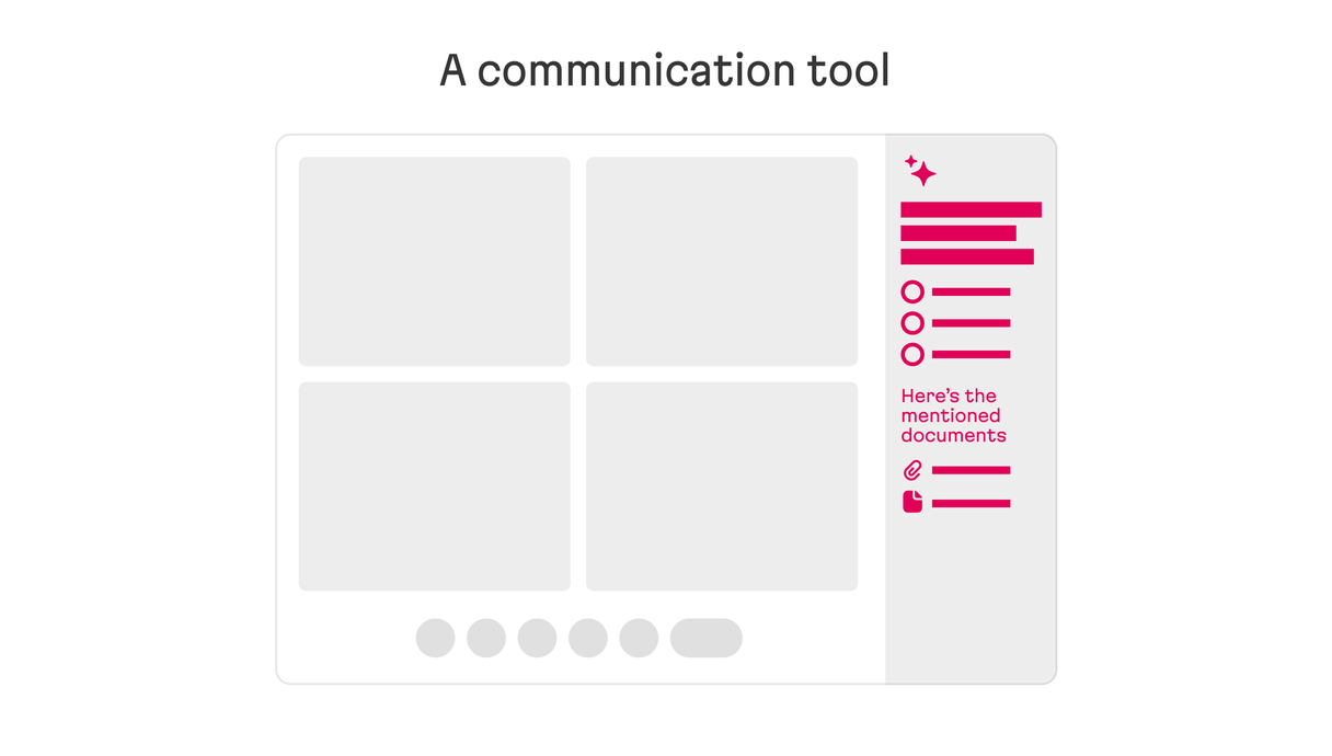 AI tracks the conversation flow and finds documents needed