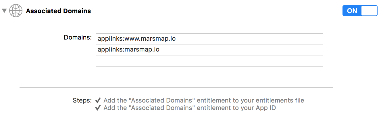 Associated Domains section